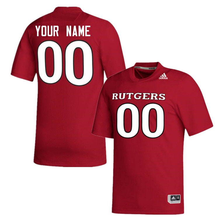Custom Rutgers Scarlet Knights Name And Number College Football Jerseys Stitched-Red